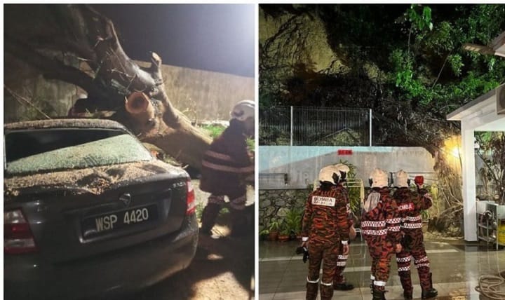 Ribut Tropika Senyar: Tanah runtuh, pokok tumbang di Seremban, Port Dickson Ribut Tropika Senyar: Tanah runtuh, pokok tumbang di Seremban, Port Dickson