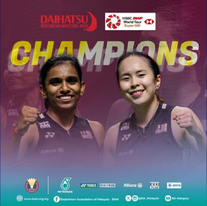 Pearly-Thinaah juara Beregu Wanita Masters Indonesia Pearly-Thinaah juara Beregu Wanita Masters Indonesia