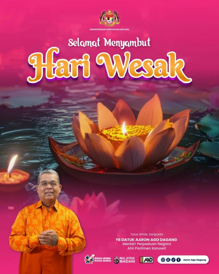 Hari Wesak: Aaron ajak rakyat semarak perpaduan, bina masyarakat digital beretika