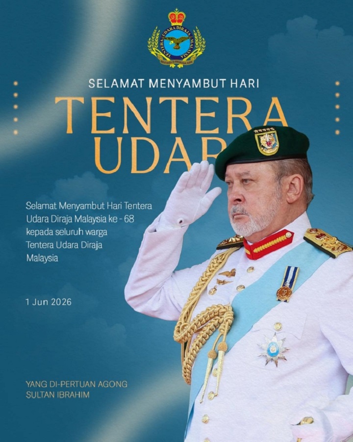 Agong, Raja Permaisuri zahir ucapan Selamat Hari TUDM ke-68 Agong, Raja Permaisuri zahir ucapan Selamat Hari TUDM ke-68